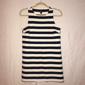 Navy and White Stripe Shift Dress